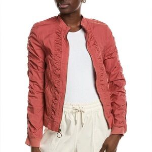 Women's XCVI Wearables Orrick Bomber Jacket Rust Red NWT Size L